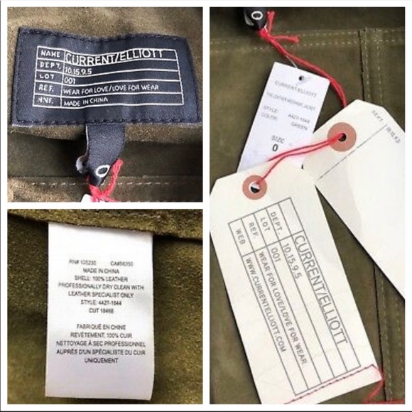 NWT Current/Elliott Olive Suede Jacket XS - Picture 7 of 7